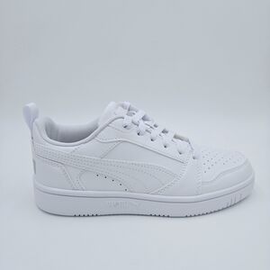 Puma REBOUND V6 LO White-Cool Light grey Big Kids 393833 03 #E2